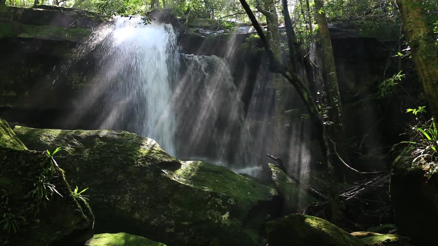 Waterfall Scene In Thailand Stock Footage Video 10438523 ...