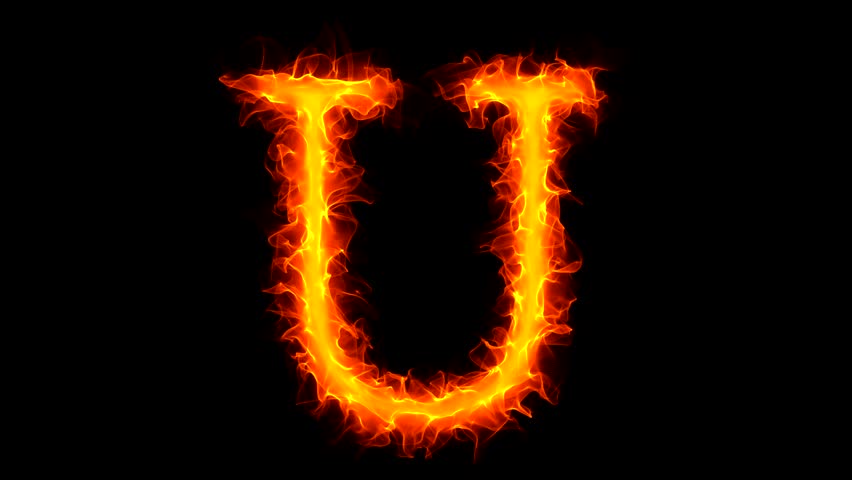 Letter U On Fire Stock Footage Video 1045024 - Shutterstock