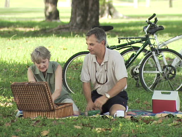 Mature Couple Picnic Stock Footage Video 124999 Shutterstock