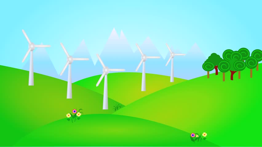 Short Animation Of Wind Turbines Stock Footage Video 1491016 - Shutterstock