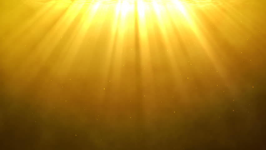 Holy Light Shining From Above On A Golden Background With Dust