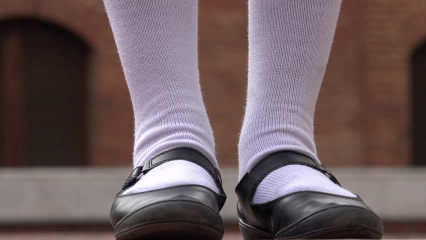 Legs Of Girls Wearing White Socks Stock Footage Video 17386024