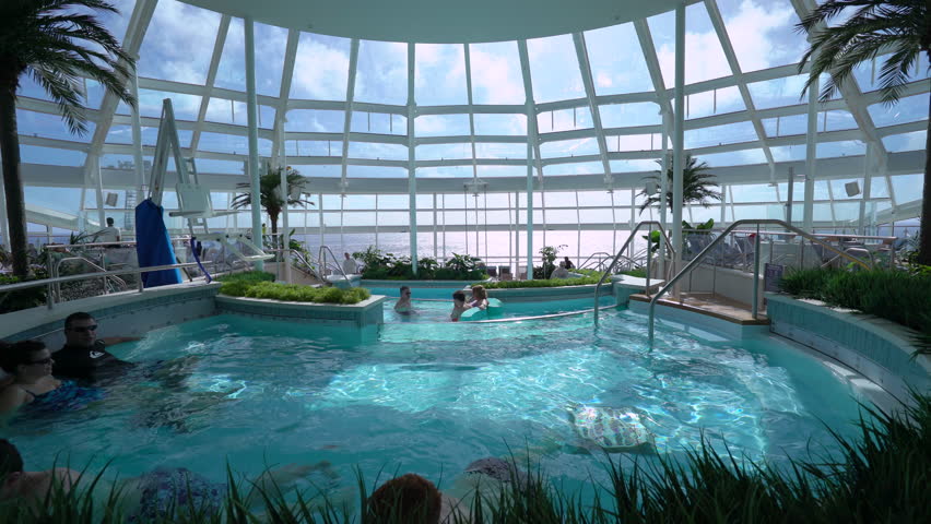 Indoor Pool Deck In The Cruise Ship - December 2015: Anthem Of The Seas ...
