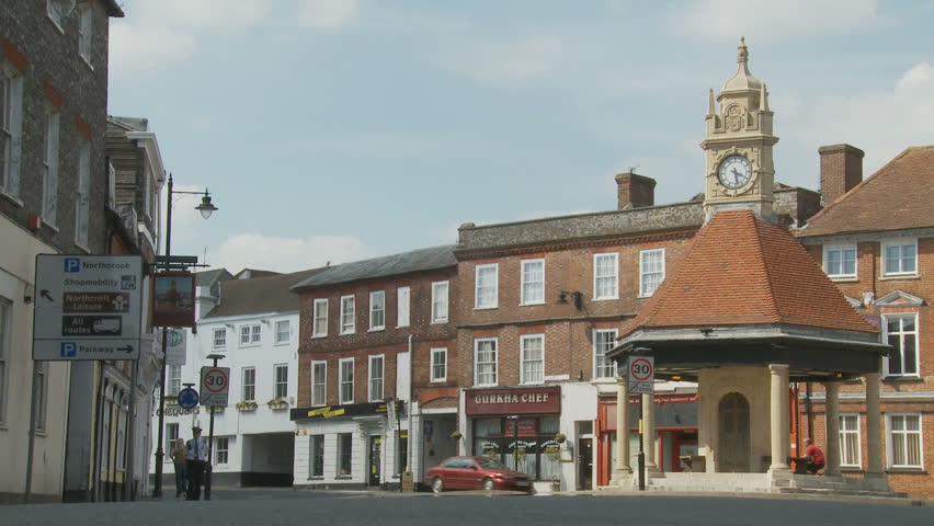 Newbury Round Table Footage Stock Clips Newbury Round Table Stock Video Footage Uk May 6 2017 Town Clock Tower 3