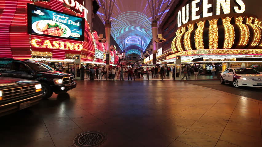 LAS VEGAS - APRIL 10: Famous Las Vegas Downtown Where People Around The
