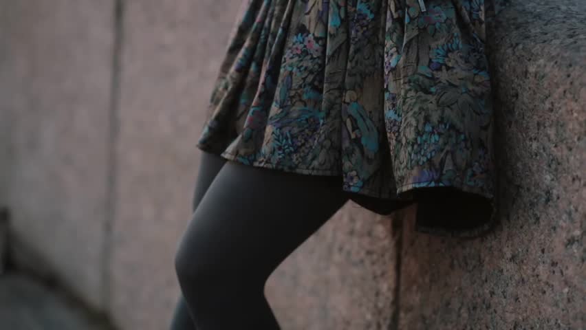 Closeup Of A Beautiful Skirt Swaying In The Wind And