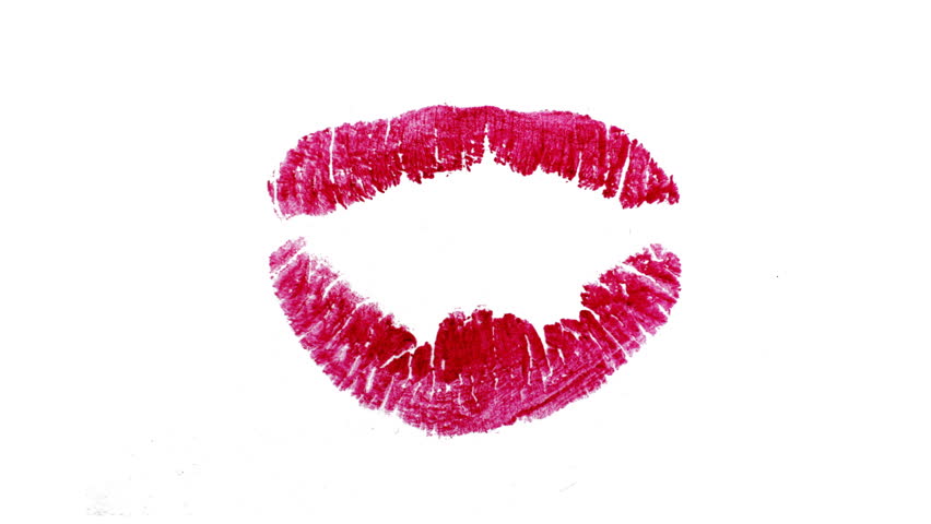 Sequence Of Lipstick Marks On Paper To Make A Moving Mouth Stock 