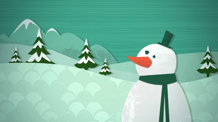 Winter Snowscape Loop HD An Animated Background Loop, Created In A Paper Cutout Style, To