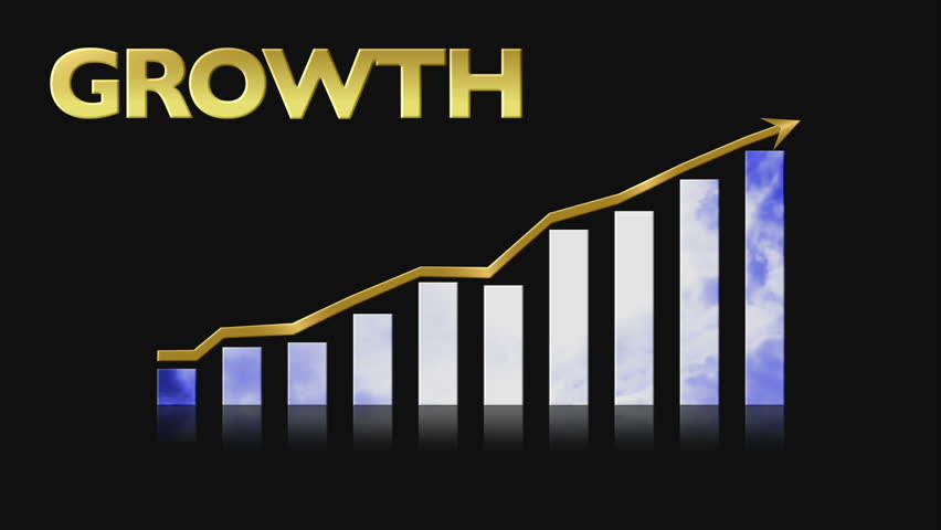 Animated Bar Graph Shows Upward Trend In Revenue On A Black Background