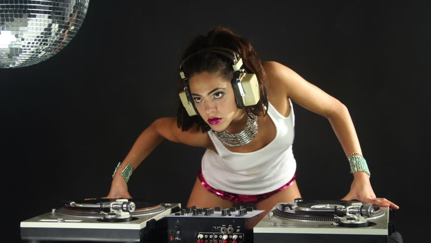 A Sexy Female Dj Dancing And Playing Records Stock Footage Video 2985646 Shutterstock 5635