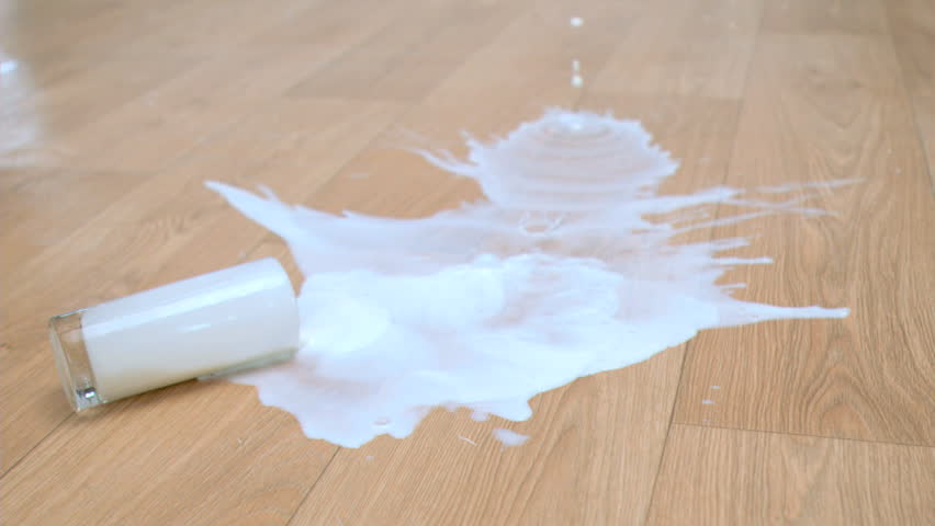 Glass Of Milk In Super Slow Motion Falling On The Floor Stock Footage 