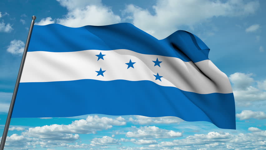 honduras-flag-waving-against-time-lapse-clouds-background-stock-footage