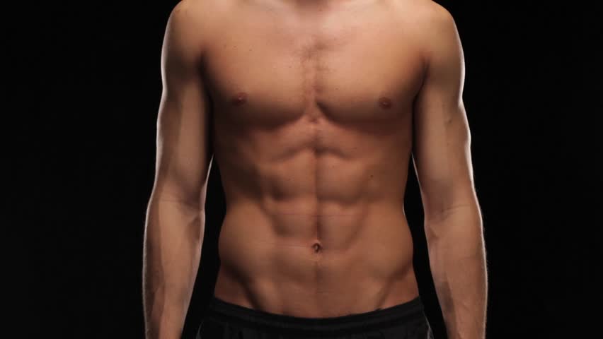 Front View Of Man's Abs Stock Footage Video 3073984 - Shutterstock