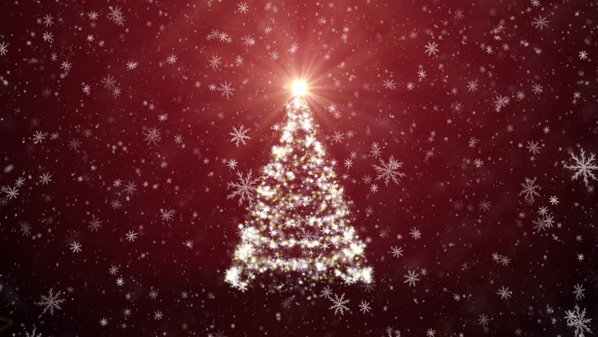 Christmas Tree With Falling Snowflakes And Stars Stock Footage Video 3175708 Shutterstock Falling Snow After Effects Template