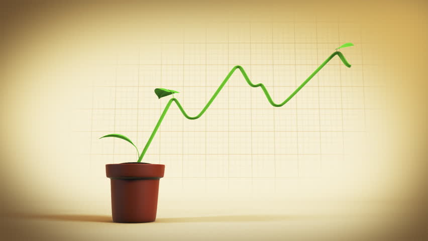 Sustainable Growth Graph Diagram Showing Environmentally Friendly