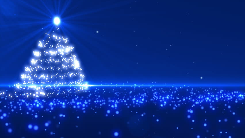 Blue Christmas Tree Background Loopable Stock Footage Video 4031380