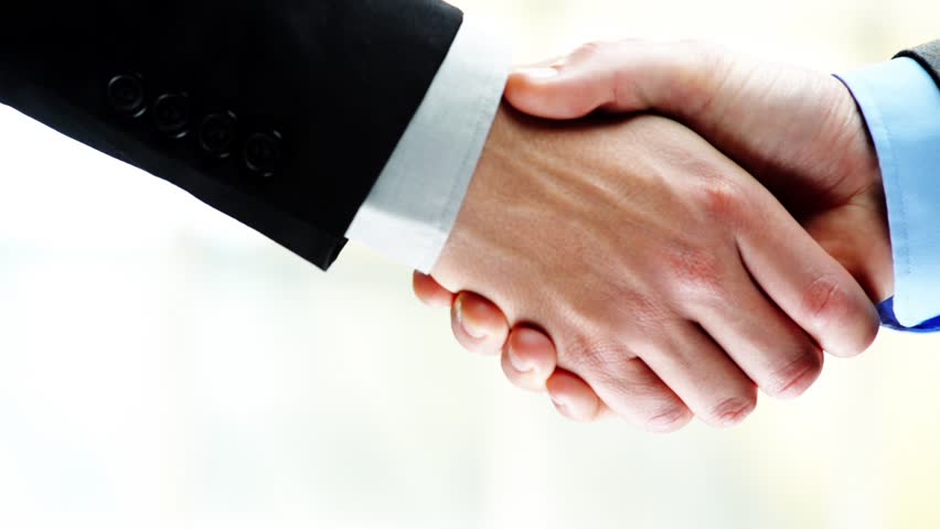Business Handshake Two Businessman Shaking Closeup Business Handshake Two Businessman Shaking Closeup