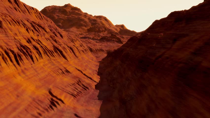 (1300b) Canyonlands Barren Alien Sci-Fi Planet Animation Loop Edit ...