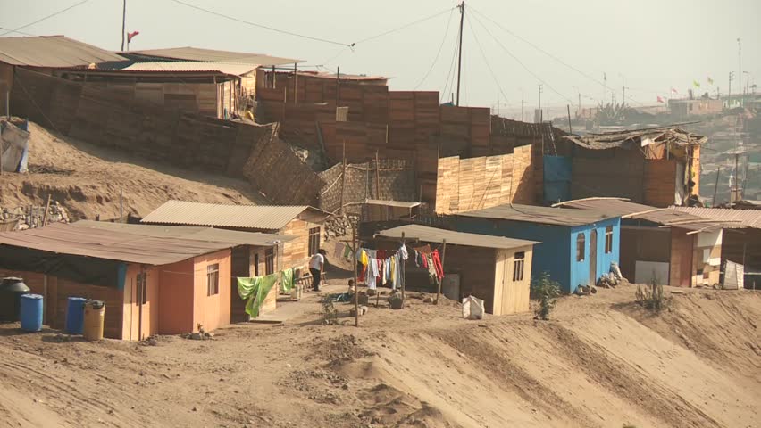 Video Footage Of Slums In The Desert At The North Of Lima, Peru, South ...