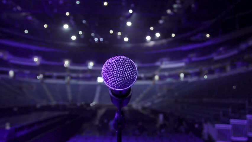 Microphone On Stage At A Concert Venue Stock Footage Video 5996207 Shutterstock 5550