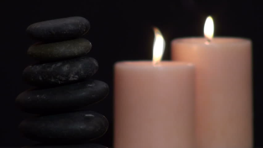 Zen Spa Setting With Zen Rocks And Candles V4 Stock Footage Video 623284 Shutterstock
