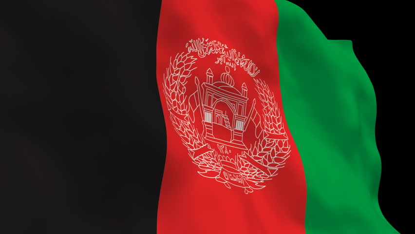 Flag Of Afghanistan Beautiful 3d Animation Of The Afghanistan Flag With