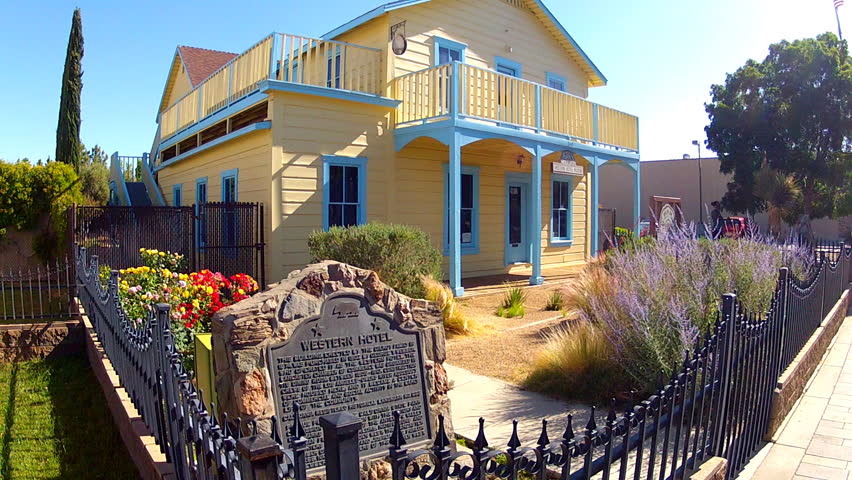 LANCASTER, CA: May 22, 2014- Wide Shot Of The Western Hotel Circa 2014 ...