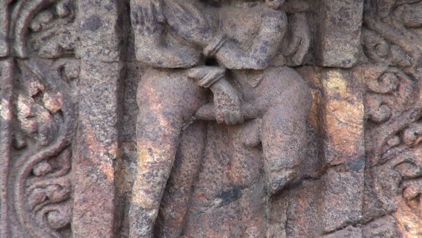 Beautiful Ancient Erotic Sacred Art Sculptures On Konark Sun Temple Wall Odisha India Stock