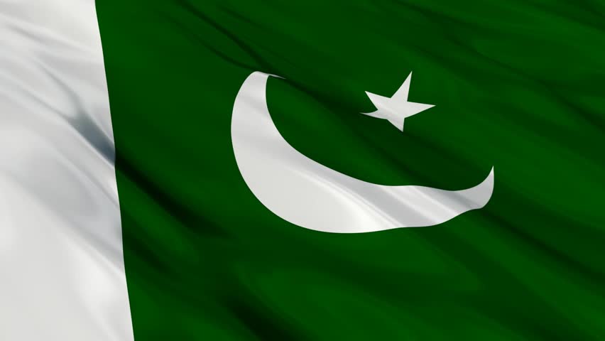 Flying Flag Of Pakistan 