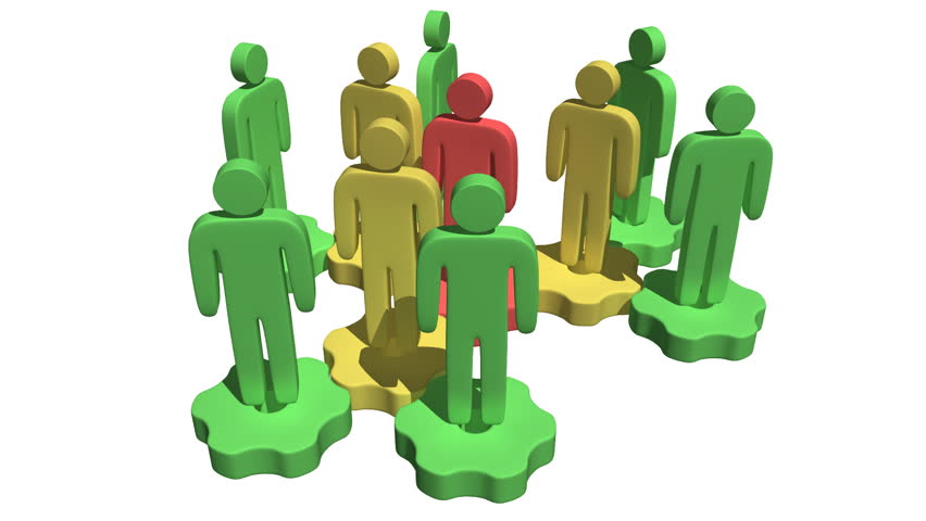 Computer Animation Showing 3d Man With "team Work" Puzzle Stock Footage ...