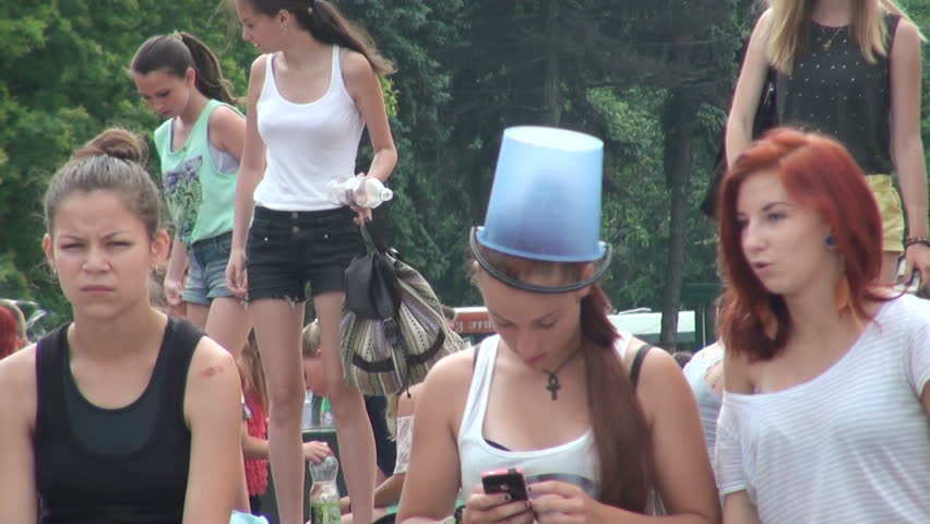 Kherson Ukraine Aug 29 2015 Teen Girl Dance Troupe Active Dancing At A Fest On Public Place