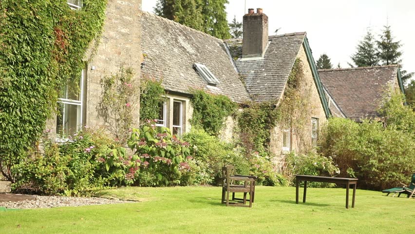 typical-old-style-english-farm-house-stock-footage-video-8068927