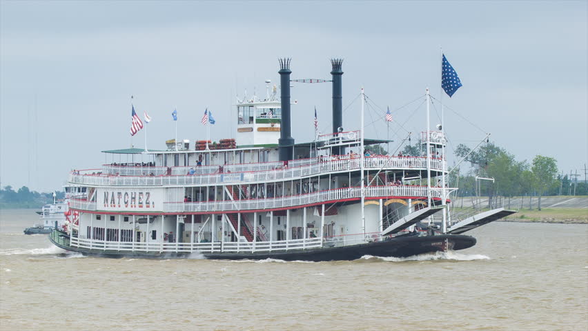 NEW ORLEANS - Circa 2002: Natchez River Boat In The Mississippi River ...