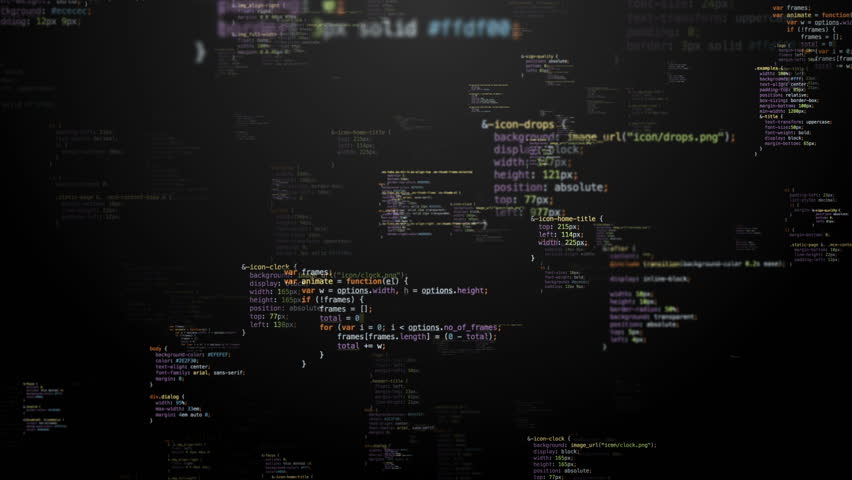 Java-like Software Source Code Rotating (Green On Black) Stock Footage ...