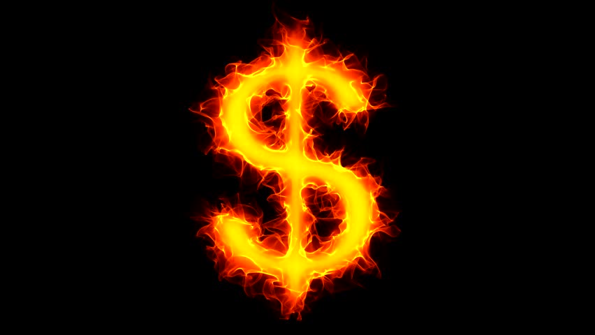 Burning Dollar Sign Stock Footage Video 3190618 - Shutterstock