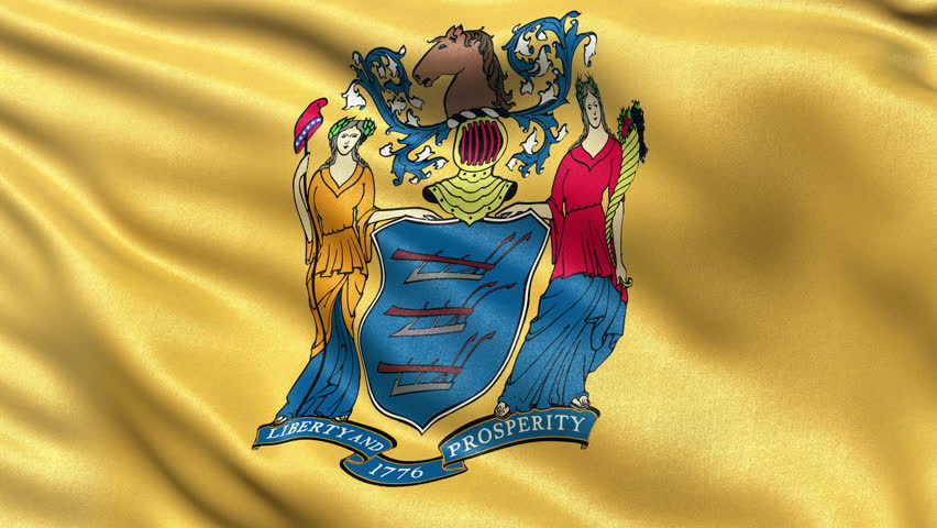 Flag Of New Jersey, NJ, Trenton, Newark, December 18 1787, State Of The ...