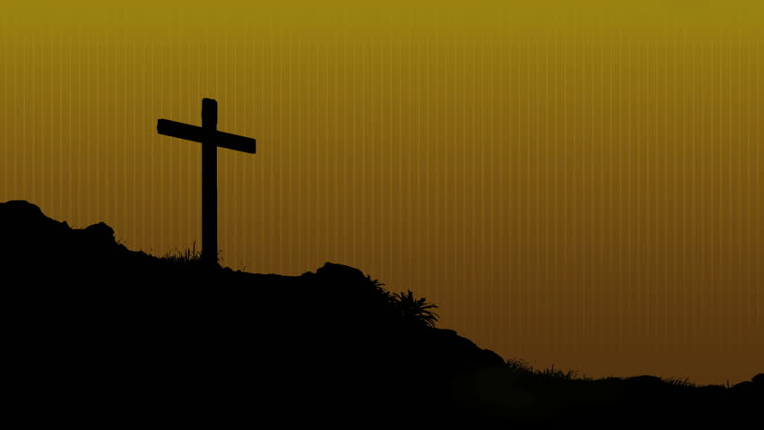 The Risen Christ: Time Lapse Sunrise Behind Calvary Cross Stock Footage ...