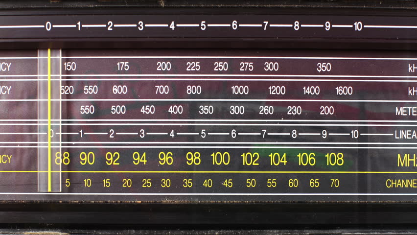 An Analogue Radio Dial Tuning In Different Radio Frequencies Stock Footage Video 1252504 ...