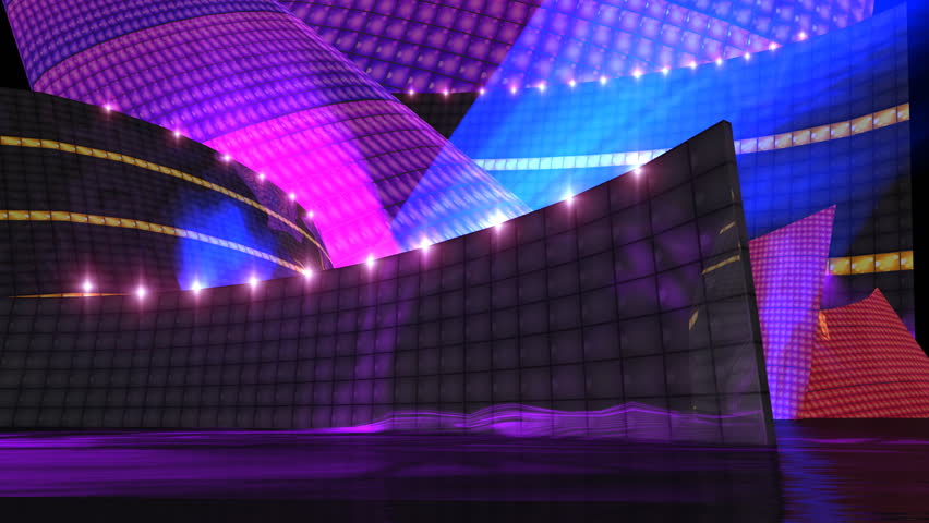 Dj Disco Stage Virtual Set Animation With Alpha For Key ...