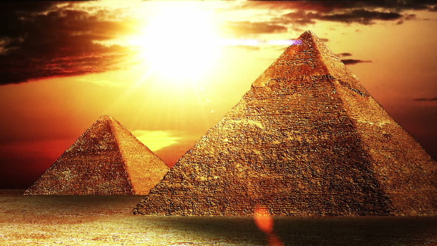 Realistic Egyptian Pyramids With Slight Camera Movement, Animation ...