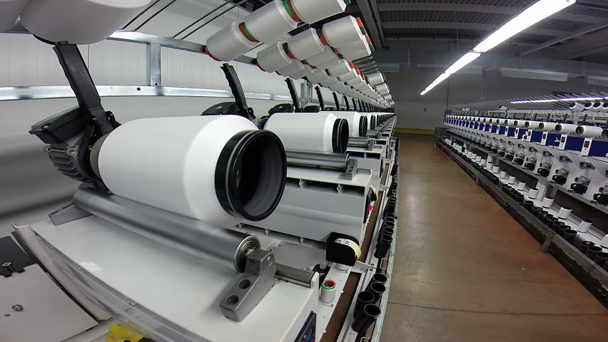 Production Of Synthetic Fibers In The Textile Industry Stock Footage ...