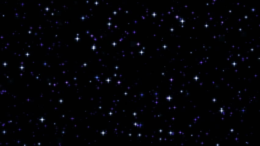 Beautiful Night Sky With Blinking Stars, Animation Stock Footage Video ...