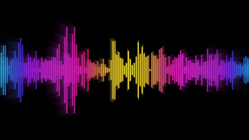 Audio Spectrum Simulation Use For Music And Computer Calculating Stock ...