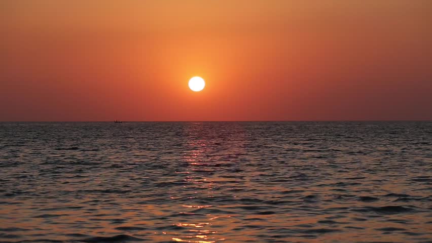 Sunset Over Atlantic Ocean Stock Footage Video 424525 - Shutterstock