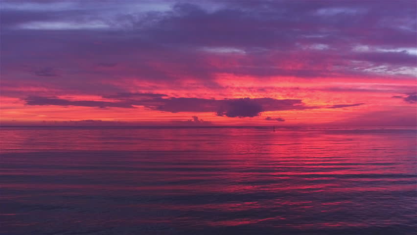 Pink Sunset Over Sea Stock Footage Video 3317939 - Shutterstock