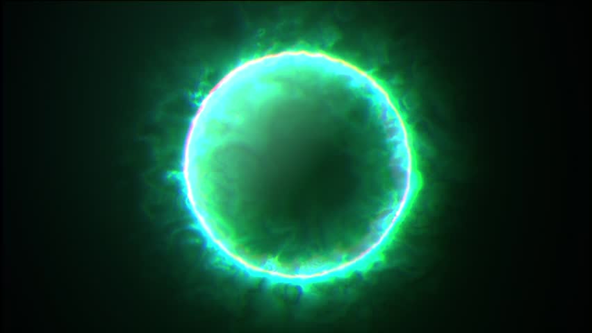 Green Magical Orb Spin On A Black Screen Background Stock Footage Video ...