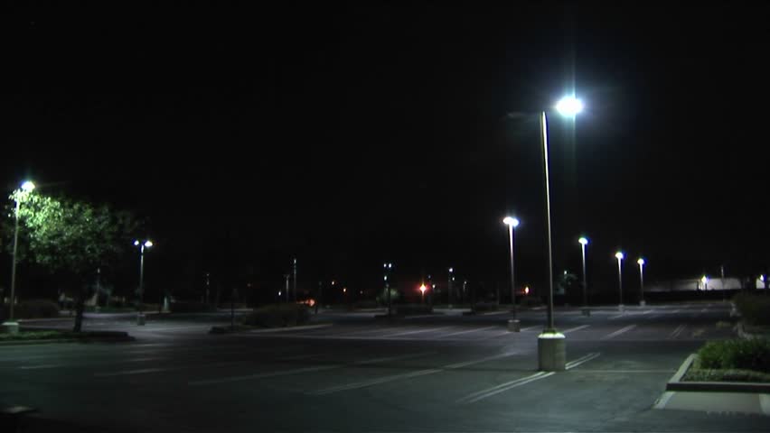 An Empty Parking Lot At Night Stock Footage Video 1596310 - Shutterstock