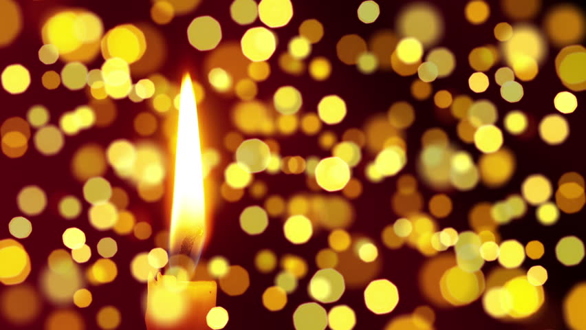 Candle Light With Moving Bokeh On Black Background Stock Footage Video ...