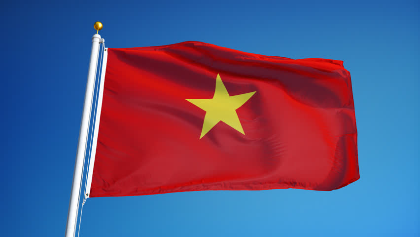 Vietnam Flag Waving Against Time-lapse Clouds Background Stock Footage ...