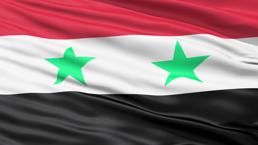 Flag Of Syria Beautiful 3d Animation Of Syria Flag In Loop Mode Stock ...